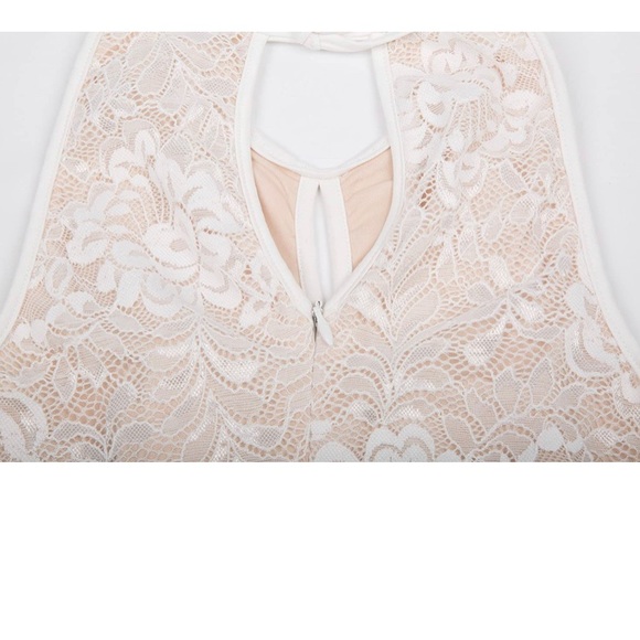 Kate Kasin Lace Cocktail Dresses for Women A-Line Keyhole Short Formal Dress - Picture 12 of 12